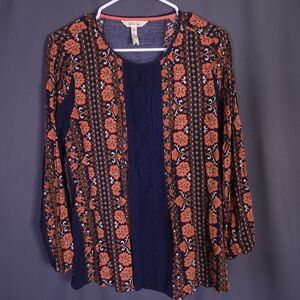 Matilda Jane Floret Blouse Size Medium Floral Hippie‎ Boho Lace